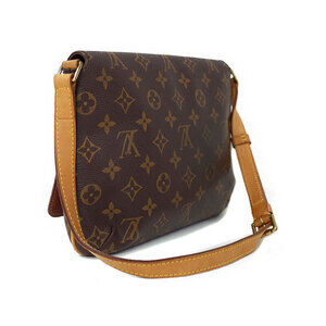 Louis Vuitton Short Bag Leather Tango Shoulder Monogram Brown Musette
